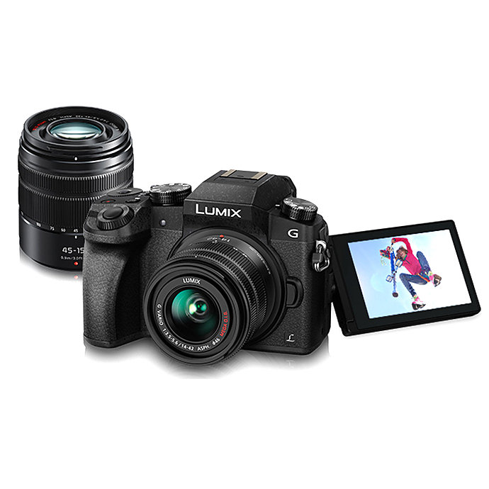 deken eerlijk Eik Panasonic LUMIX G7 4K Mirrorless Camera with 14-42mm and 45-150mm Lenses |  Mirrorless Cameras | Panasonic at Unique Photo