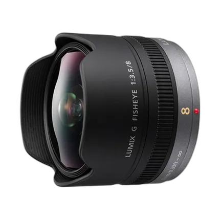 Panasonic Lumix G 8mm f/3.5 Fisheye Lens for DMC-GX7, DMC-GM5 - Black