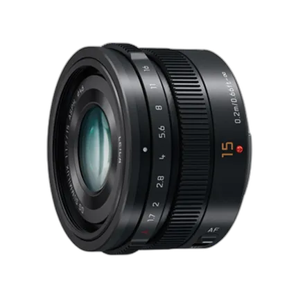 Panasonic Lumix G Leica DG Summilux 15mm f/1.7 for Wide Angle Lens - Black
