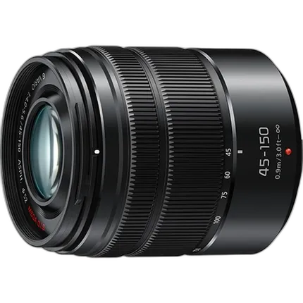 Panasonic Lumix G Vario 45-150mm f/4-5.6 ASPH. MEGA O.I.S. Lens Matte Black