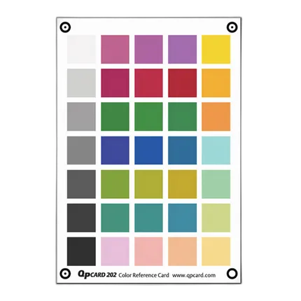 Qp Card 202 Color Reference Card for Basic  and  Advanced Raw Profiling