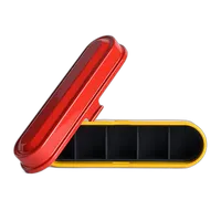 Kodak steel 135 film case w/ red lid and yellow body 4