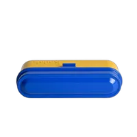 Kodak steel 135 film case w/ blue lid and yellow body 2
