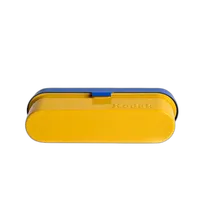 Kodak steel 135 film case w/ blue lid and yellow body 3