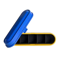Kodak steel 135 film case w/ blue lid and yellow body 4