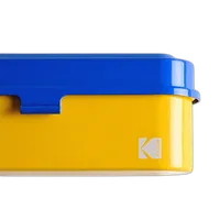 Kodak steel 135 film case w/ blue lid and yellow body 6
