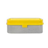 Kodak steel 135 film case w/ yellow lid and silver body 0