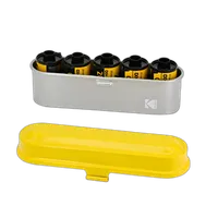 Kodak steel 135 film case w/ yellow lid and silver body 4