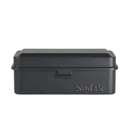 Kodak steel 120/135 film case w/ black lid and black body