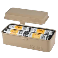 Kodak steel 120/135 film case w/ beige lid and beige body 5
