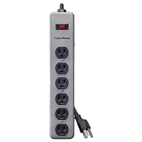 CyberPower CSB606M Surge Protector 6-Outlet 6Ft 900 Joules Metal Housing