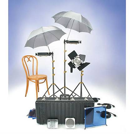 Rental Lowel Lighting Kit with 3 Tota Lights 1 Omni Light and 4 Stands ...