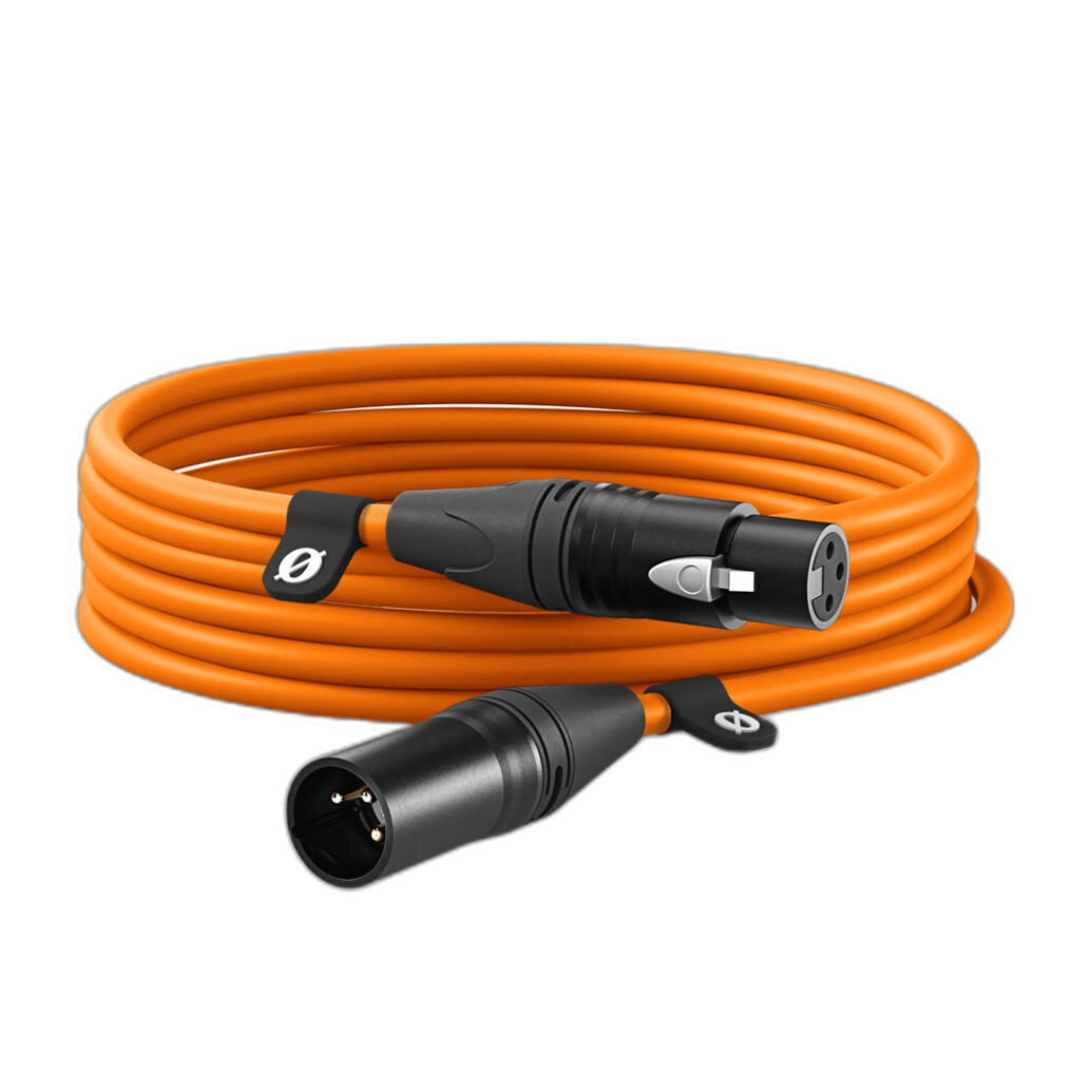 Rode XLR Cable Orange for hybrid video creator audio setup