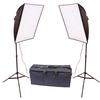 RPS Dual 20x20 Inch Square Folding Softbox Kit W/2-70Watt Flourescent Lamps