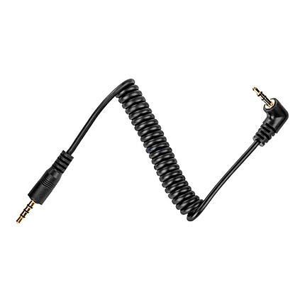 Saramonic SR-PMC2 3.5mm Right-Angle TRS to 3.5mm TRRS Coiled Adapter Cable