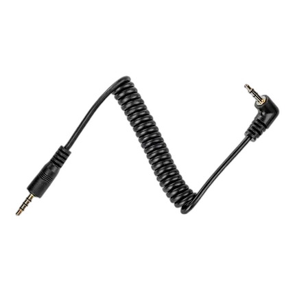 Saramonic SR-PMC2 3.5mm Right-Angle TRS to 3.5mm TRRS Coiled Adapter Cable