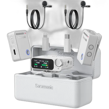 Saramonic Ultra 2-Person Universal Wireless Mic - White Combo Mobile Devices