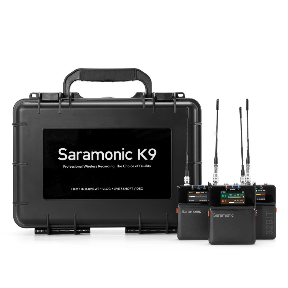 Saramonic K9-US Professional Dual Digital UHF Wireless Mic System kit