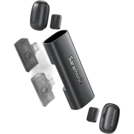 Saramonic Air-SE 2-Person Ultra-Mini Wireless Mic System w/ USB-C  and  Lightnin