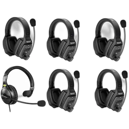 Saramonic WiTalk-WT6D 6-Person Full-Duplex Wireless Intercom Sy w/ 5x Dual-E