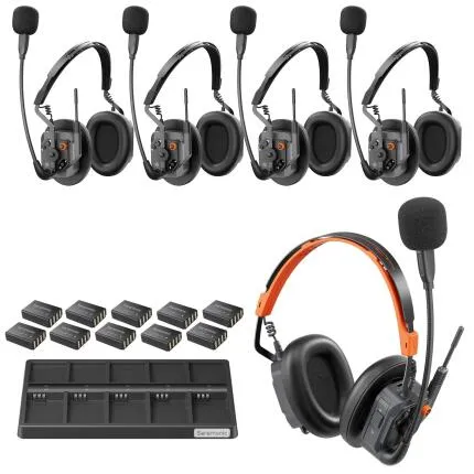 Saramonic WiTalk9X-5D 5-Person Modular 1.9GHz Wireless Dual-Ear Headset Inte