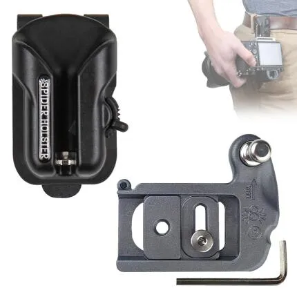 SpiderX Holster Set For Mirrorless Cameras(Camera Plate and SpiderX Holster)