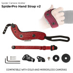 SpiderPro v2 Hand Strap - Red Leather