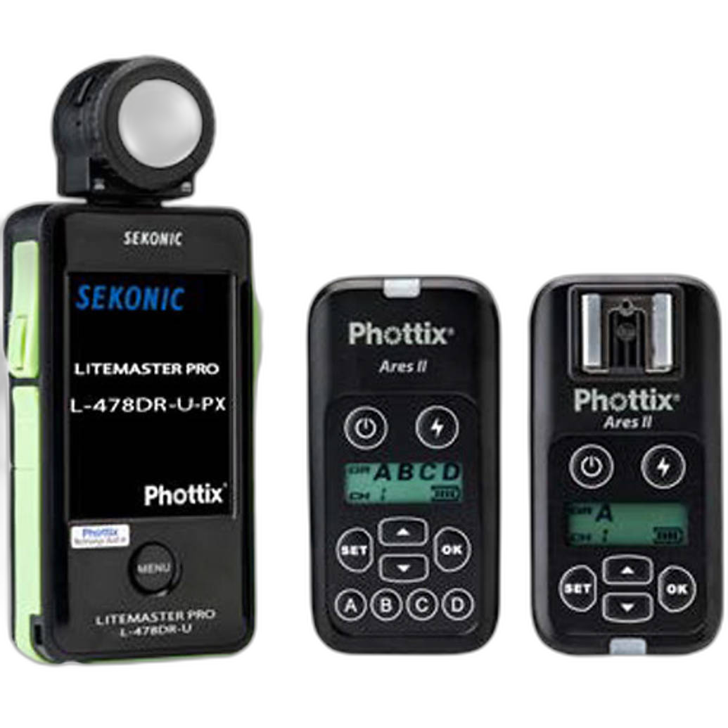 Sekonic L-478DR-U-PX Meter with Phottix ARES II Trigger and Receiver