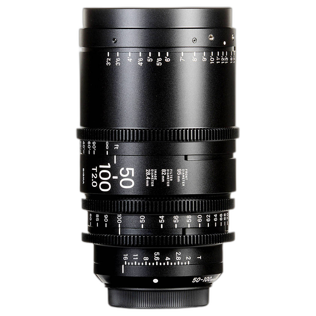 Sigma 50-100mm T2 High-Speed Zoom Lens side view