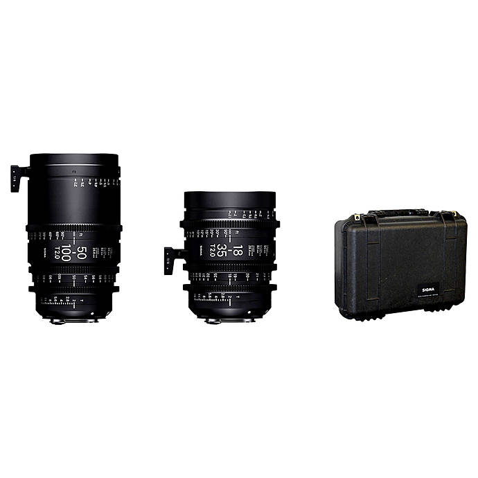 Sigma 18-35mm T2 and 50-100mm T2 Lenses with Case (Canon EF)