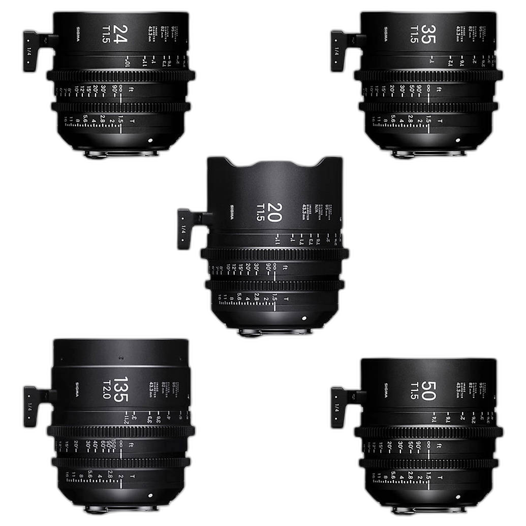 Sigma T1.5 FF High-Speed 5 Prime Lens Kit with Case