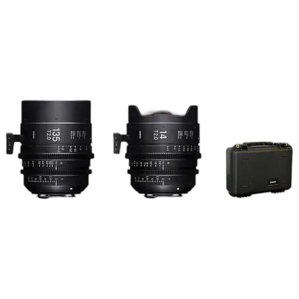 Sigma 14mm T2 and 135mm T2 FF High-Speed Prime Lens Kit with Case (Canon EF)
