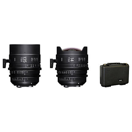 Sigma 14mm T2  and  135mm T2 FF High-Speed Prime Lens Kit with Case (Sony E)