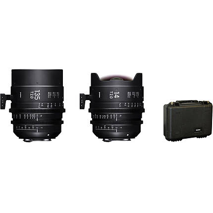Sigma 14mm T2  and  135mm T2 FF High-Speed Prime Lens Kit (PL, Metric)
