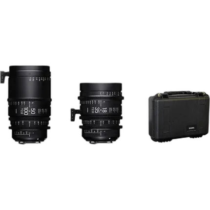 Sigma 18-35mm T2 and 50-100mm T2 Fully Luminous Lenses with Case (Sony E)