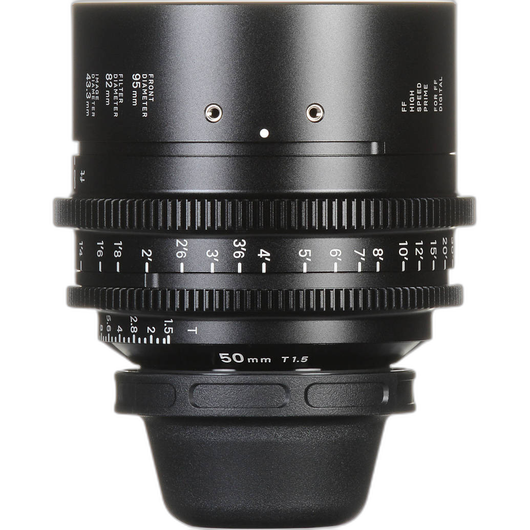 Sigma 50mm T1.5 cine lens side view