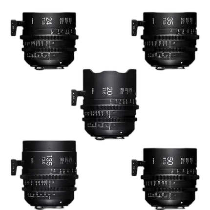 Sigma T1.5 FF High-Speed 5 Fully Luminous Prime Lens Kit (Sony E, Metric)