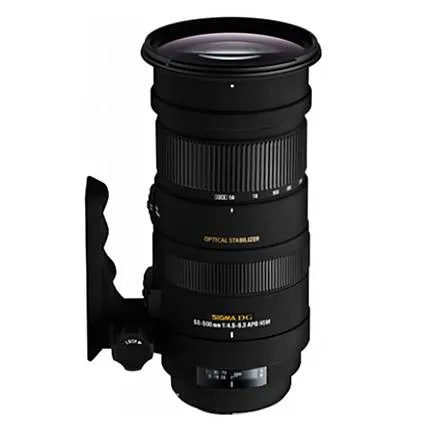 Sigma APO DG OS HSM 50-500mm f/4.5-6.3 Telephoto Lens for Nikon - Black
