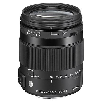 Sigma DC Macro OS HSM 18-200mm f/3.5-6.3 Telephoto Lens for Sony - Black