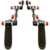 Shape Telescopic Handle with ARRI Rosettes - Black  and  Red