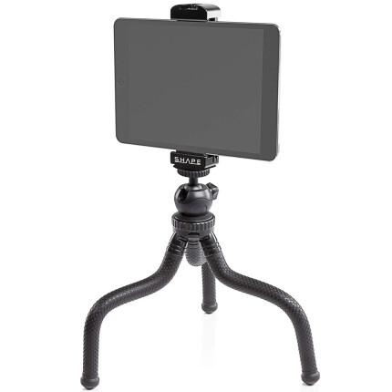 Shape Tablet Aluminum Mount  and  Tripod Flexible Grip with Ball Head