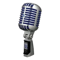Shure Super 55 Supercardioid Dynamic Microphone (Chrome with Blue Foam) 0