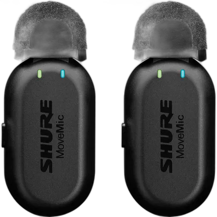 Shure MoveMic Two 2-Person Wireless Lavalier Microphones for Mobile Phones