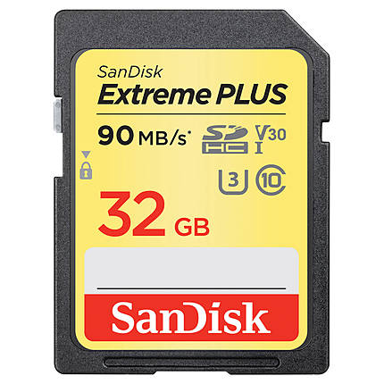 SanDisk Extreme Plus SDHC 32GB UHS U3 Class 10 up to 90MB/s Read