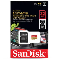 SanDisk 32GB Extreme microSDHC UHS-I with Adapter 1
