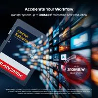 SANDISK Extreme PRO SD UHS-II V90 Card - 256GB 3