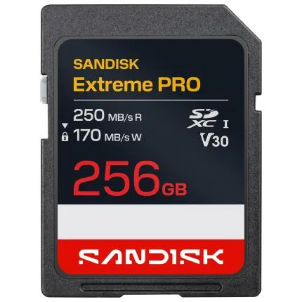 Sandisk Extreme Pro SD UHS-1 V30 Card - 256GB