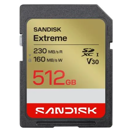 Sandisk Extreme 512GB V30 SD UHS-1 Card