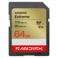 Sandisk Extreme 64GB V30 SD UHS-1 Card 0