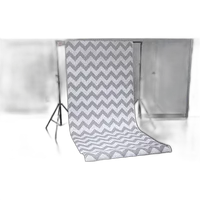 Savage 53X18 Printed Background - Gray White Chevron 3